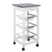 CARRELLO 3 CESTI BIANCO C/TOP GRIGI0 (2pz)